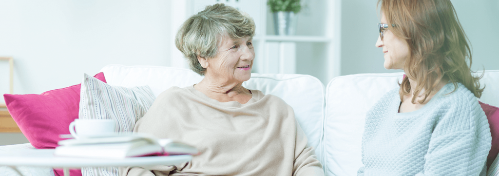 age care advice with a carer discussing respite care